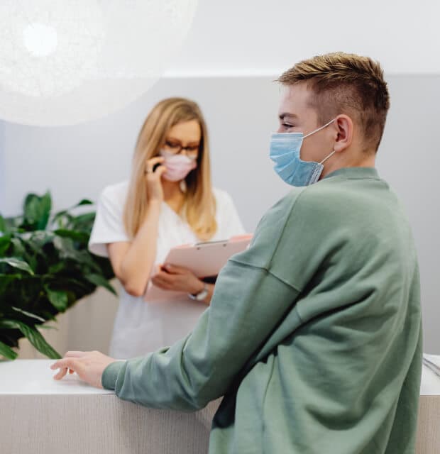 A patient booking an appointment